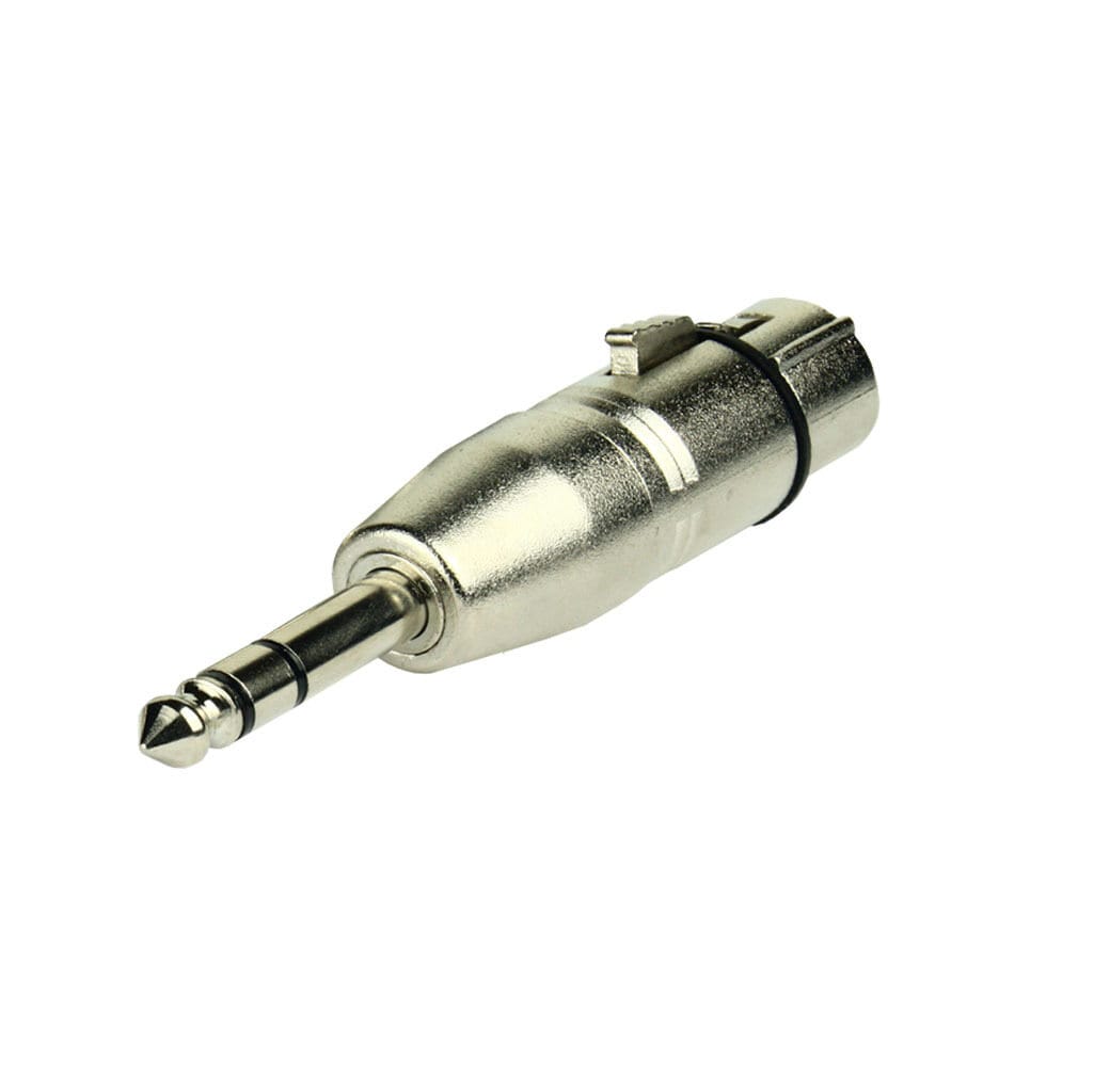 Tecnix XLR Female - Stereo 1/4" Silver Chassis Adaptor - Image 2