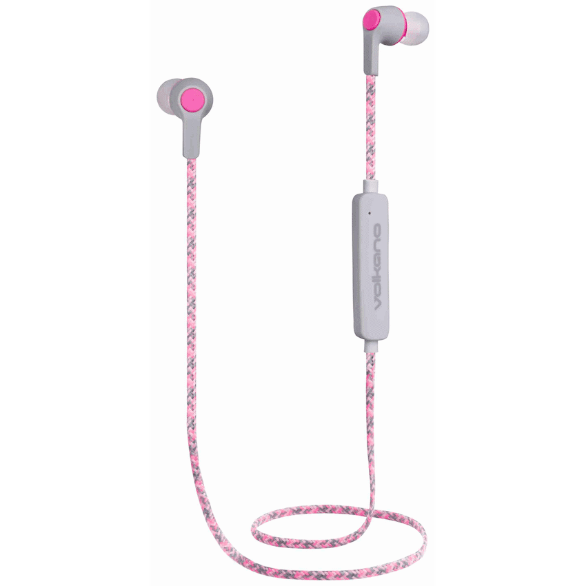 Volkano Moda - Nylon Bluetooth Earphones with Carry Case - PK