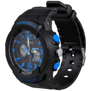 Volkano Session Series Sports Watch - Black with Blue