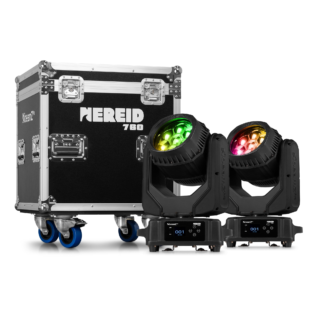 BEAMZPRO NEREID740 LED MOVING HEAD WASH IP65 7x 40W [2 IN A FLIGHTCASE]