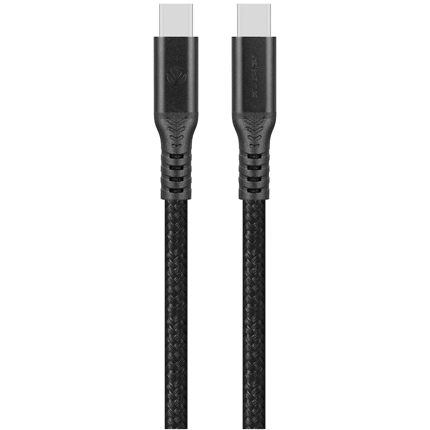 Volkano Weave Series USB C to USB C 240W 20Gbps 2m-black - Image 2