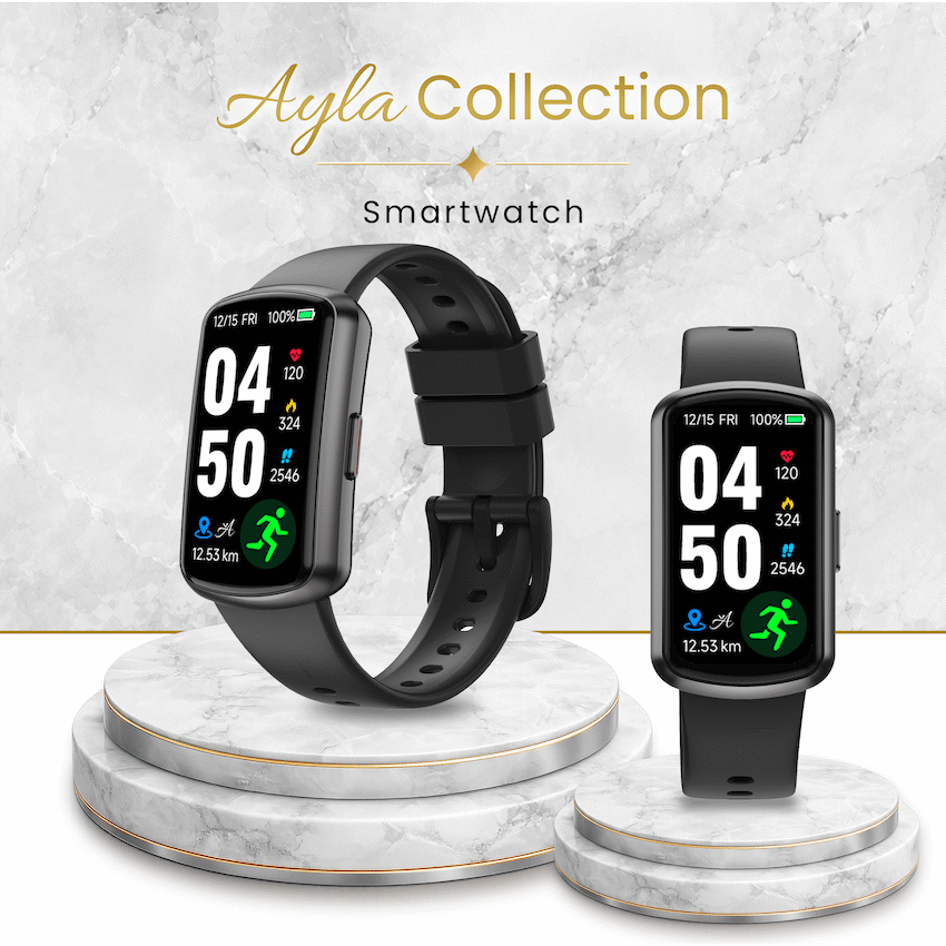 Volkano Ayla Collection Fitness Smartwatch - Black - Image 2