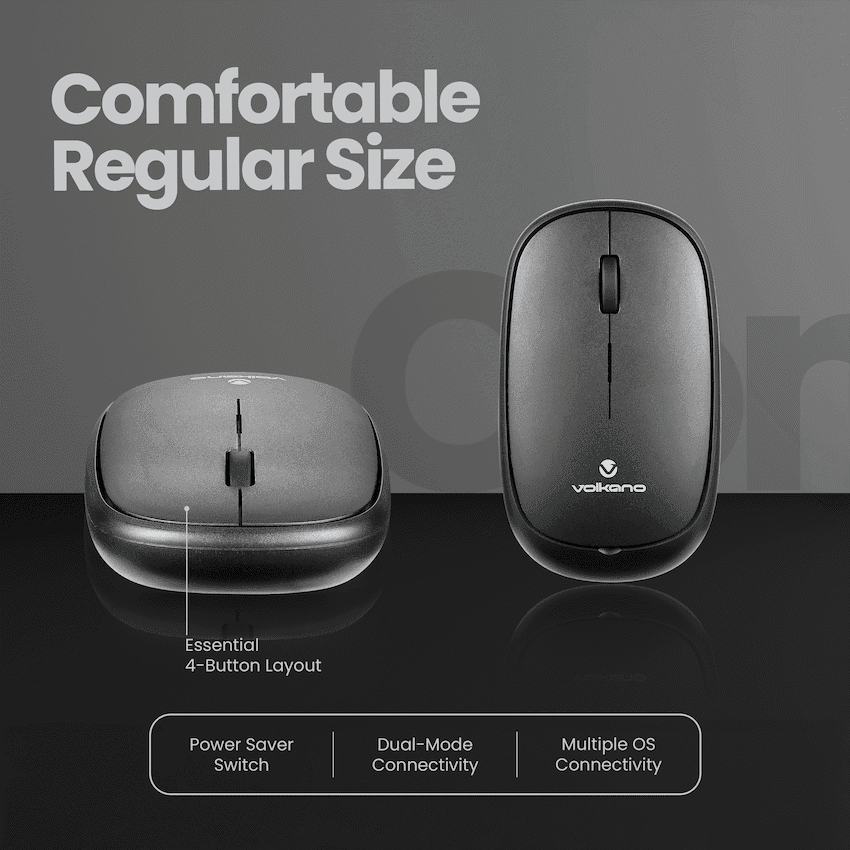 Volkano Coral series Bluetooth Wireless Mouse - Black - Image 3