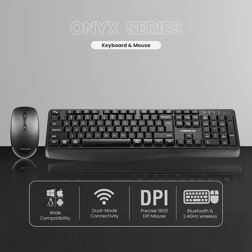Volkano Onyx Keyboard and Mouse Combo With Dual mode BT - Image 3