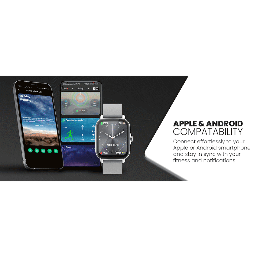 Volkano Active Tech Serene series Watch with heart rate monitor - Silver - Image 3