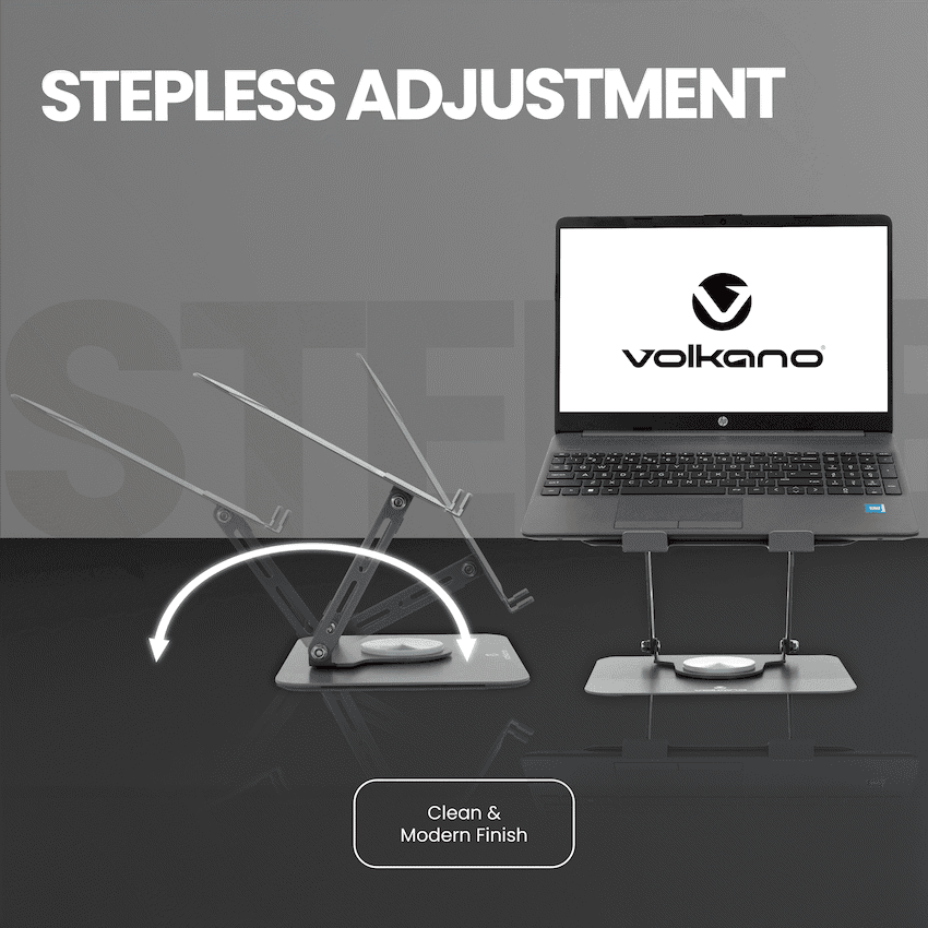 Volkano Pivot Multifunctional Swivel Adjustable Aluminium Laptop Stand - Image 3