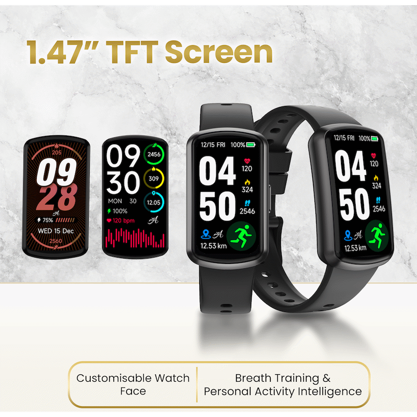 Volkano Ayla Collection Fitness Smartwatch - Black - Image 3
