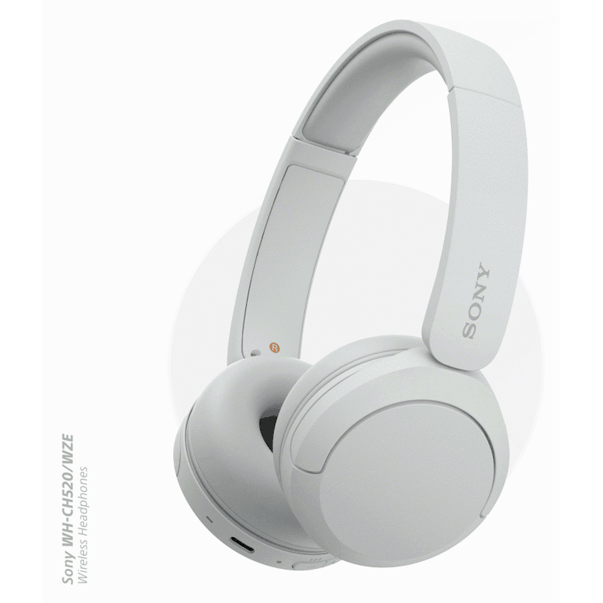 Sony WH-CH520 (White) Bluetooth On-Ear Headphones - Image 4