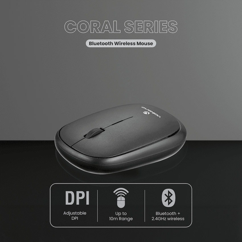Volkano Coral series Bluetooth Wireless Mouse - Black - Image 4