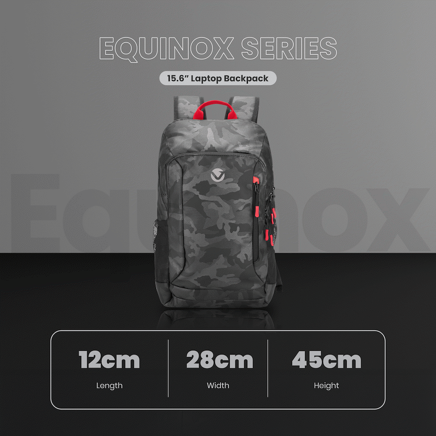 Volkano Equinox 15.6" Laptop Backpack - Black - Image 4