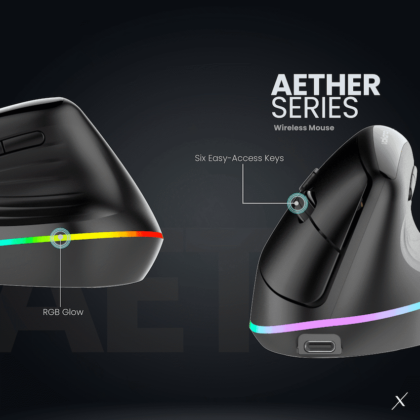 VolkanoX Aether Series Wireless Mouse With RGB - Image 4