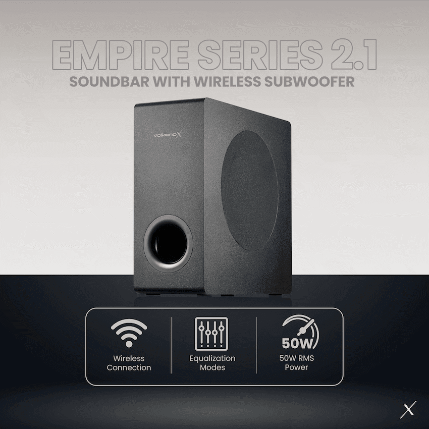 VolkanoX Empire 2.1 Soundbar with Wireless Sub-Woofer - Image 4