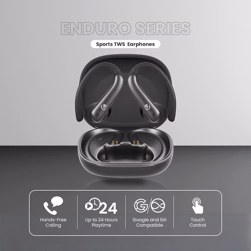 Volkano Enduro Series ANC Sports TWS Earphones - Black - Image 4