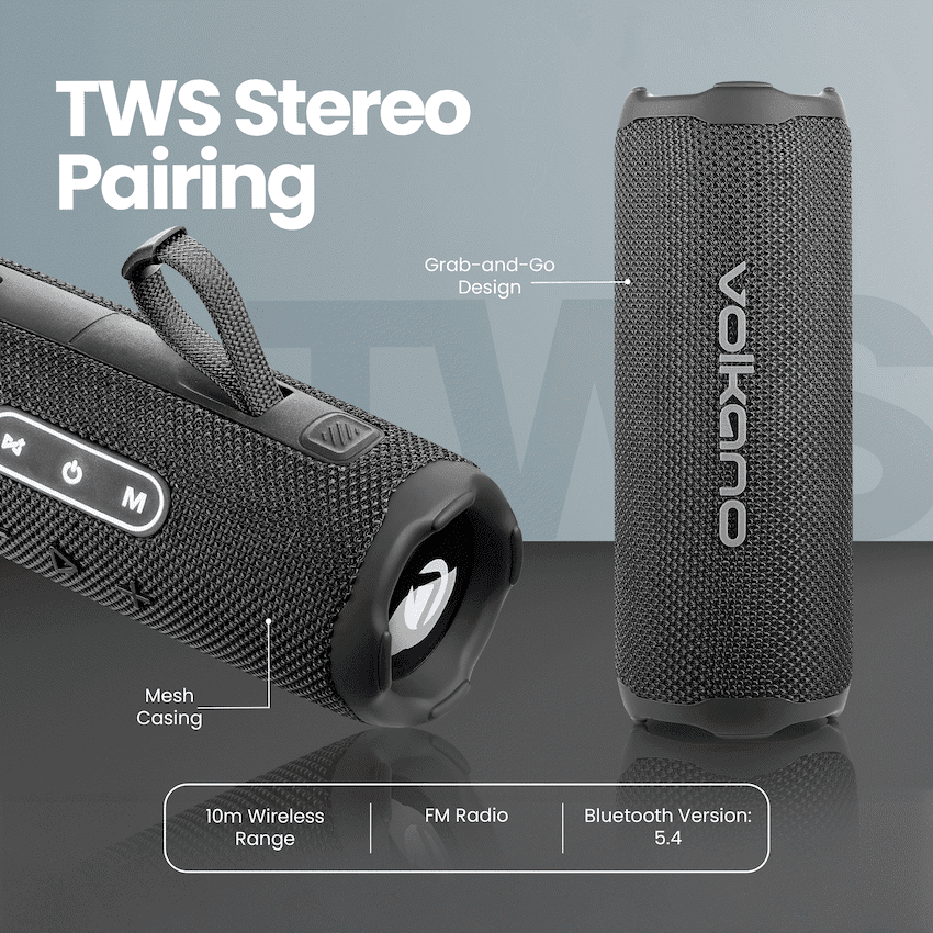 Volkano London Series Bluetooth Speaker - Black - Image 4