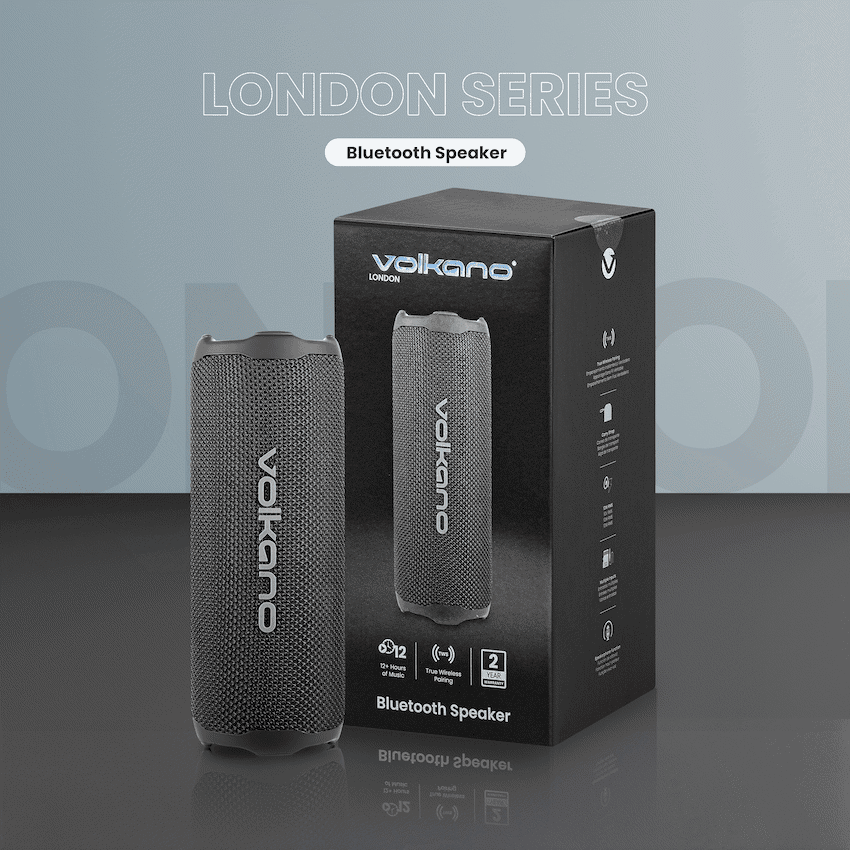 Volkano London Series Bluetooth Speaker - Black - Image 5
