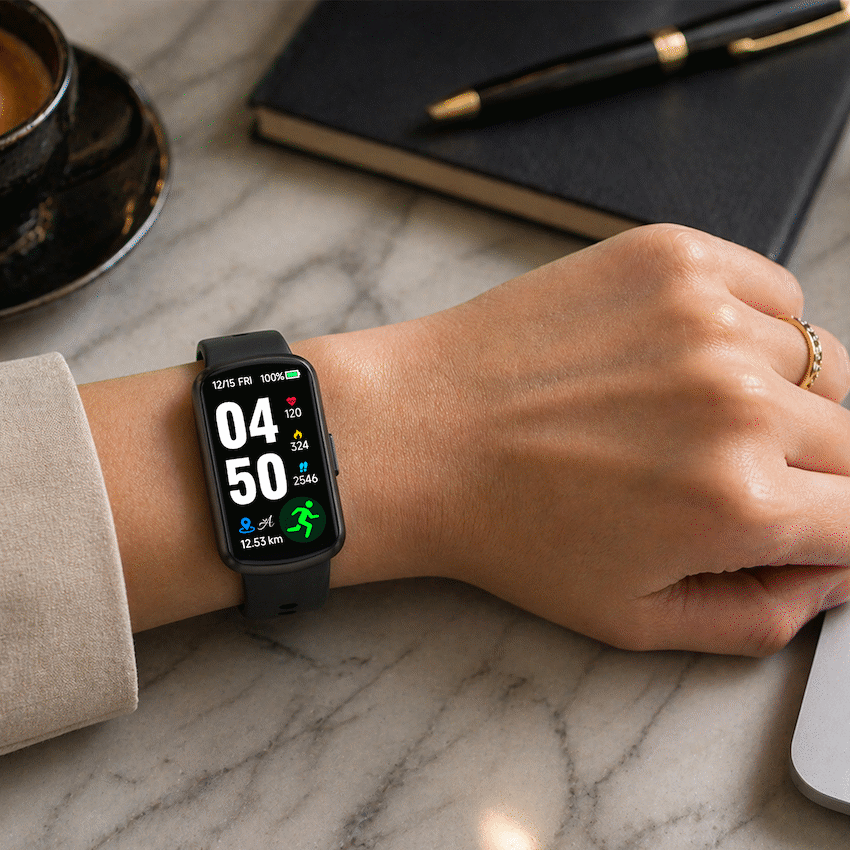 Volkano Ayla Collection Fitness Smartwatch - Black - Image 6