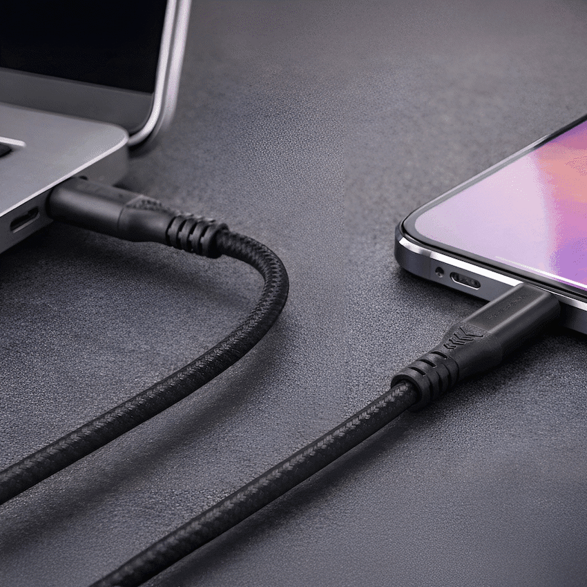 Volkano Weave Series USB C to USB C 240W 20Gbps 2m-black - Image 6