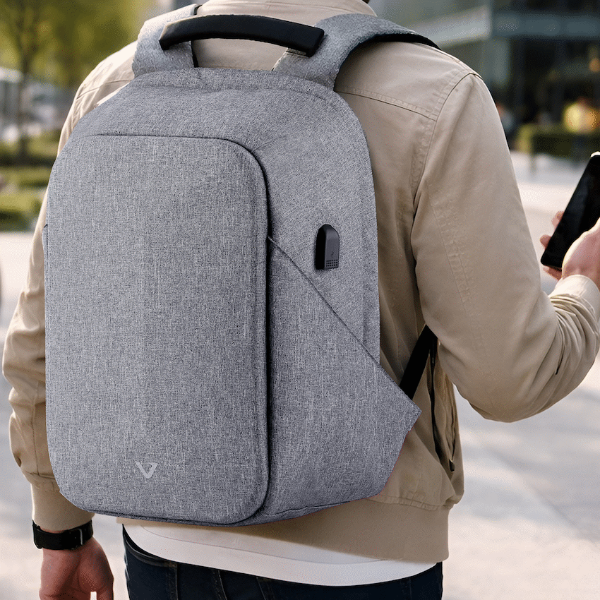 Volkano Trident 15.6" Laptop Backpack - Grey - Image 6