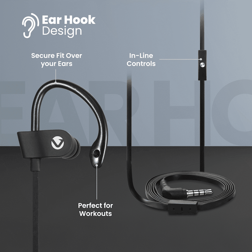 Volkano Circuit Series Sports Hook-In Earphones with Mic - Image 6