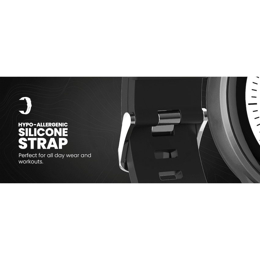 Volkano Active Tech Trend series Watch with heart rate monitor - Black - Image 6