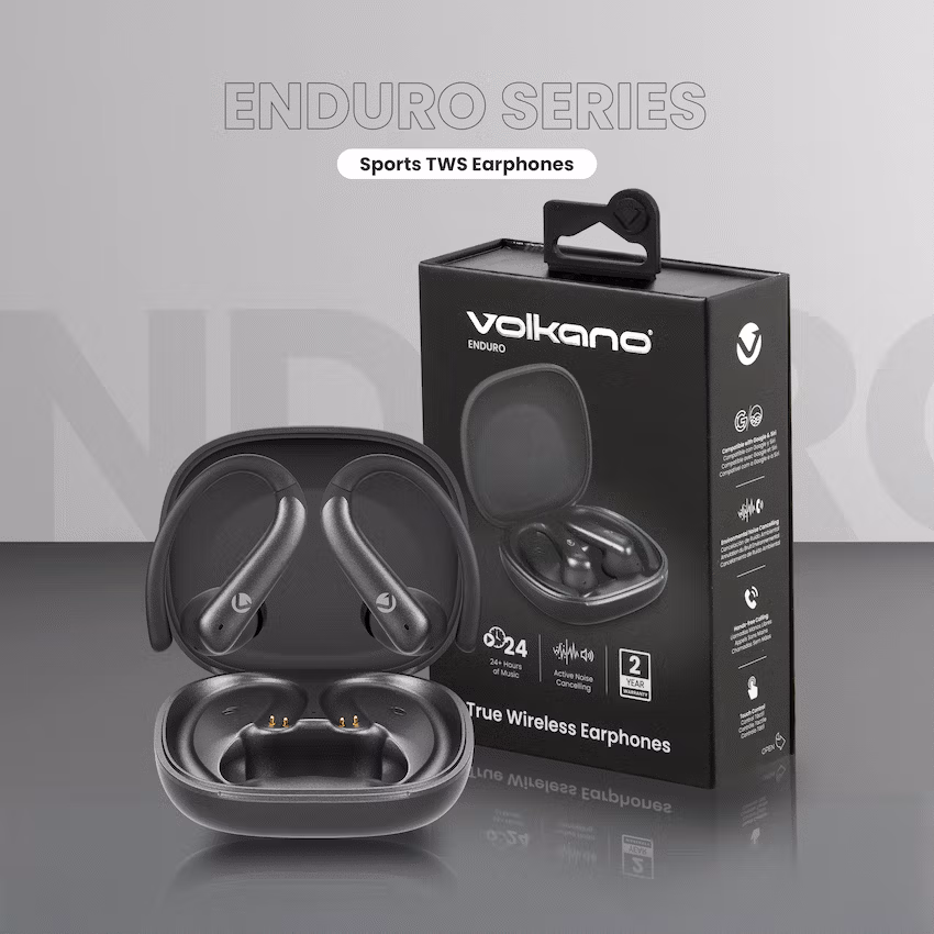 Volkano Enduro Series ANC Sports TWS Earphones - Black - Image 6