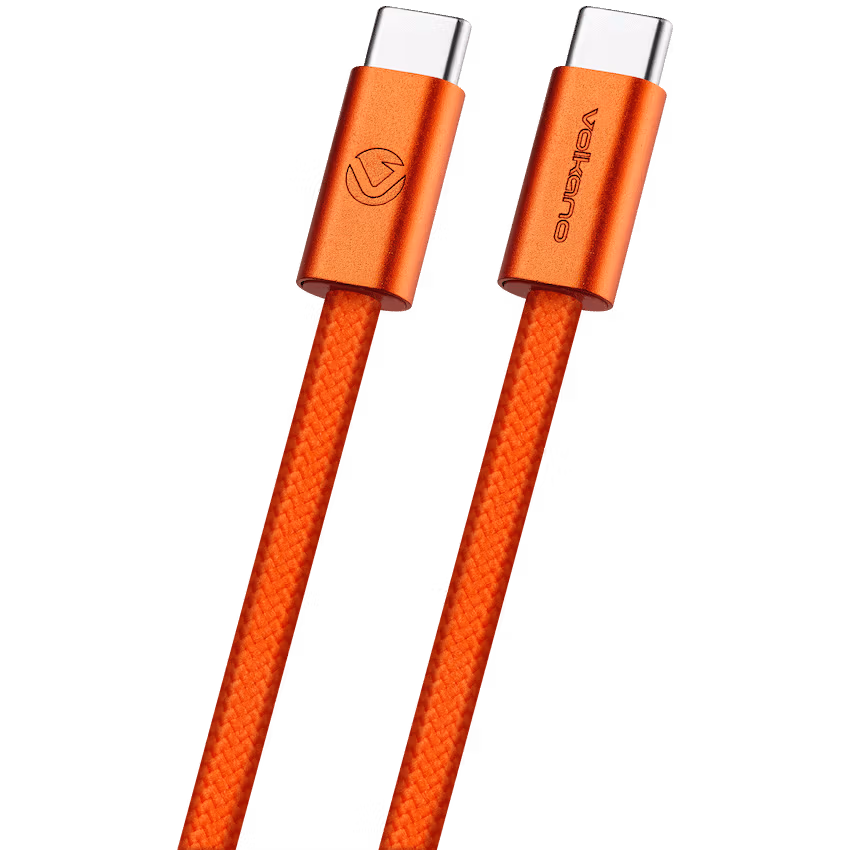 Volkano Weave Series 60w USB C to USB C 1.2m-Orange - Image 7