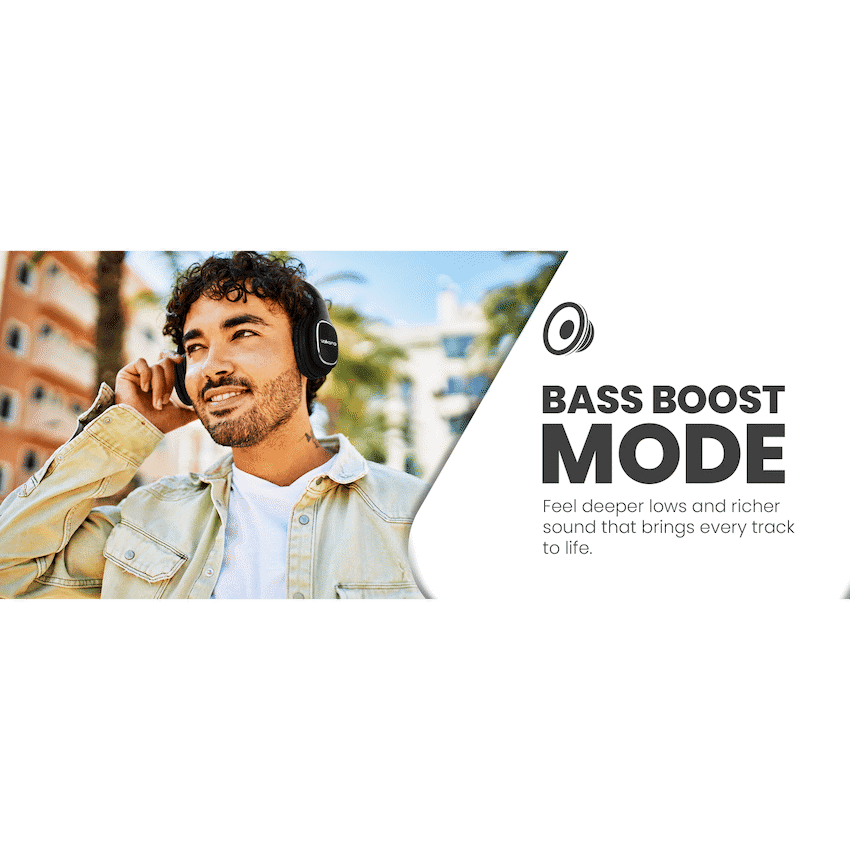 Volkano Phonic Series Bluetooth Full Size Headphones - Black - Image 7