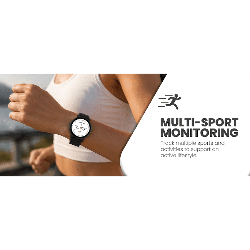 Volkano Active Tech Trend series Watch with heart rate monitor - Black - Image 7