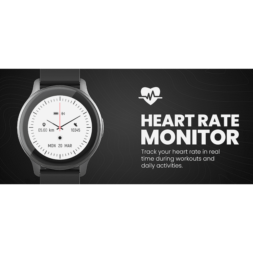 Volkano Active Tech Trend series Watch with heart rate monitor - Black - Image 9