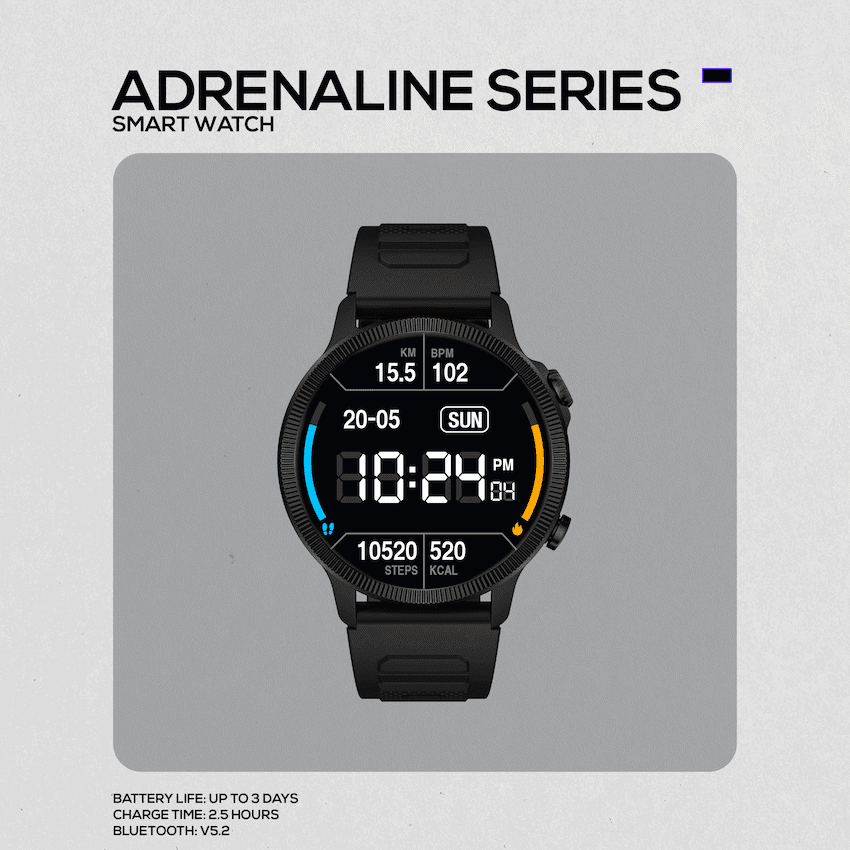 Volkano Active Tech Adrenaline Series GPS Watch with Heart Rate - Image 9