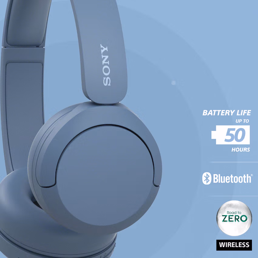 Sony WH-CH520 (Blue) Bluetooth On-Ear Headphones - Image 9