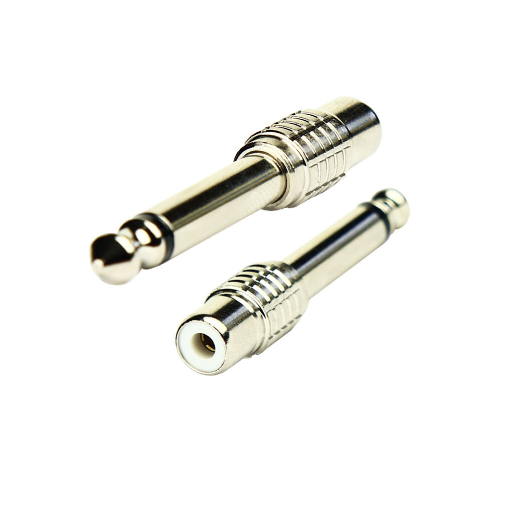 Tecnix 1/4'' Jack to RCA Female Silver Chassis Adaptor - pair - Image 4
