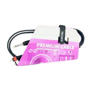 Tecnix 1/4" Stereo Jack Male - Dual RCA Male 1.5m