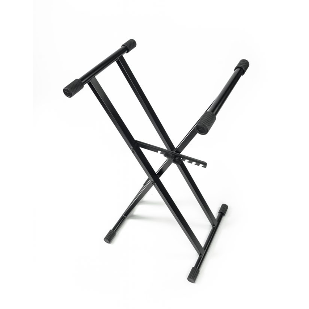 ATHLETIC KEYBOARD STAND DOUBLE BRACE 4.4KG BLACK 50KG LOAD CAPACITY - Image 2