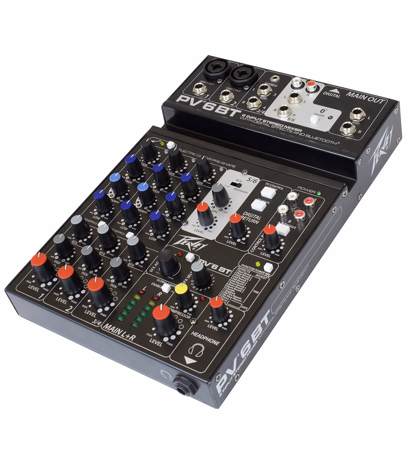 Peavey PV-6BT Bluetooth Mixer W/USB-MP3 - Image 2