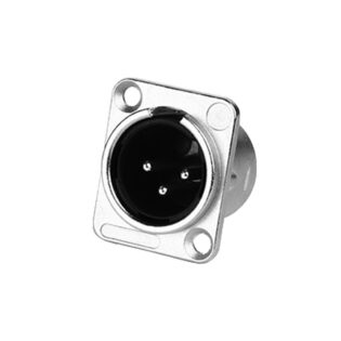 TECNIX Male 3-Pin XLR Chessy Mount Silver Chassis