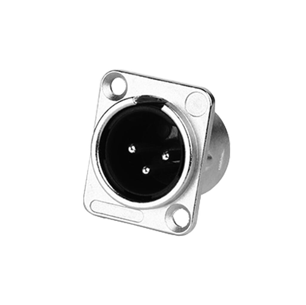 TECNIX Male 3-Pin XLR Chessy Mount Silver Chassis