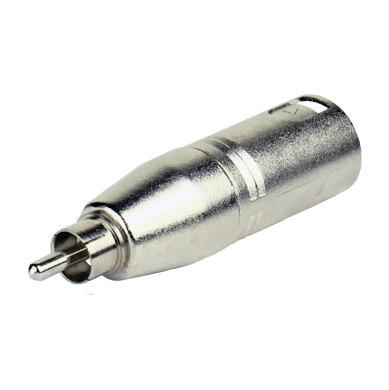 Tecnix XLR Male -RCA Male silver adaptor
