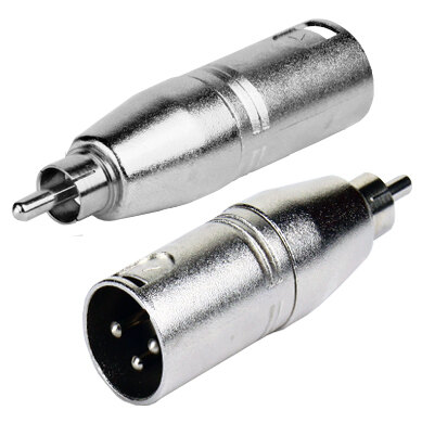 Tecnix XLR Male -RCA Male silver adaptor - Image 2