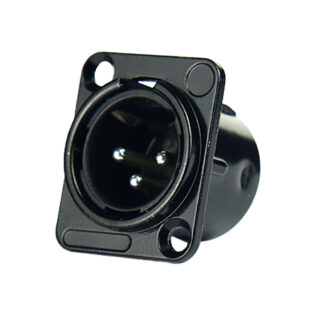TECNIX Male 3-Pin XLR Chessy Mount Black Chassis