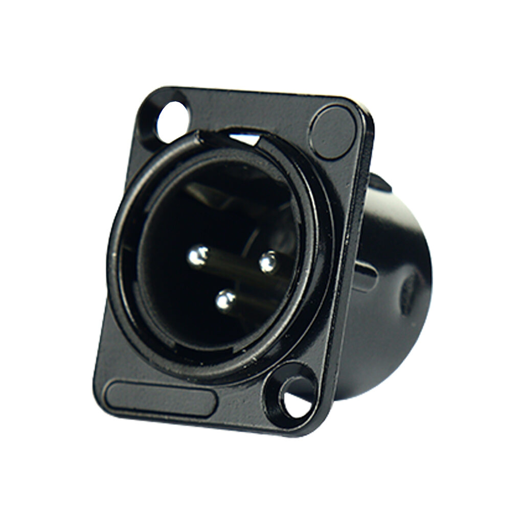 TECNIX Male 3-Pin XLR Chessy Mount Black Chassis