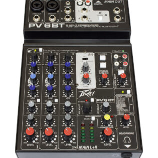 Peavey PV-6BT Bluetooth Mixer W/USB-MP3