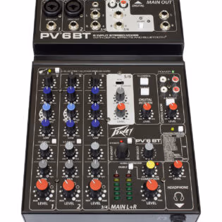 Peavey PV-6BT Bluetooth Mixer W/USB-MP3