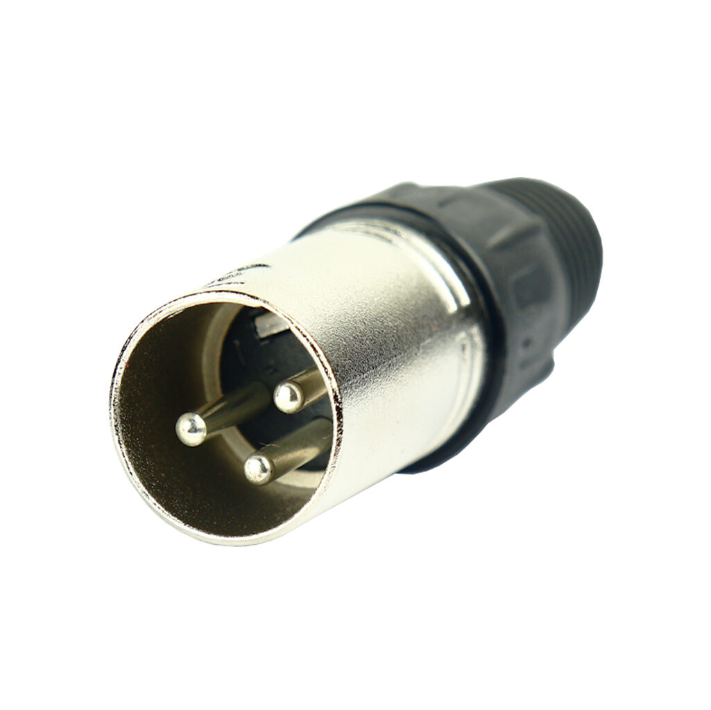 TECNIX Male 3-Pin XLR Connector Silver Chassis - Image 2