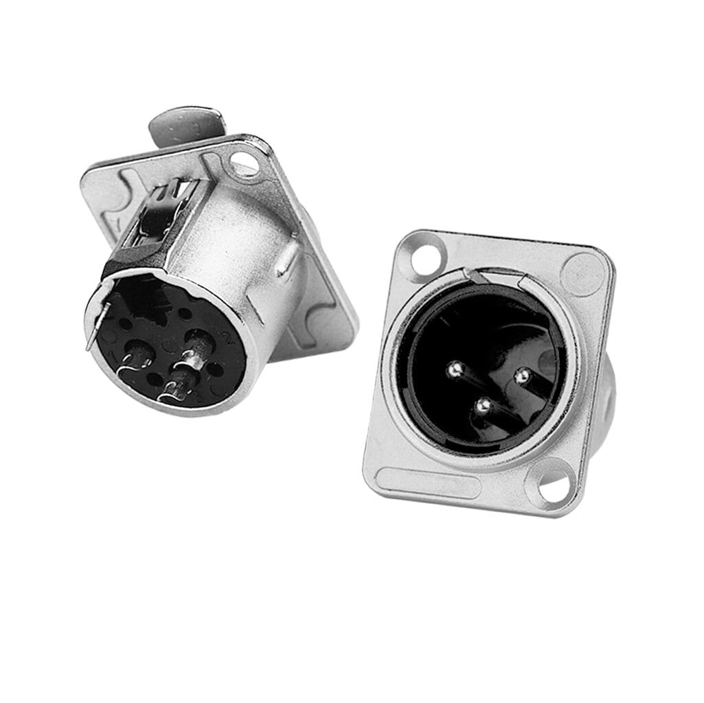 TECNIX Male 3-Pin XLR Chessy Mount Silver Chassis - Image 2