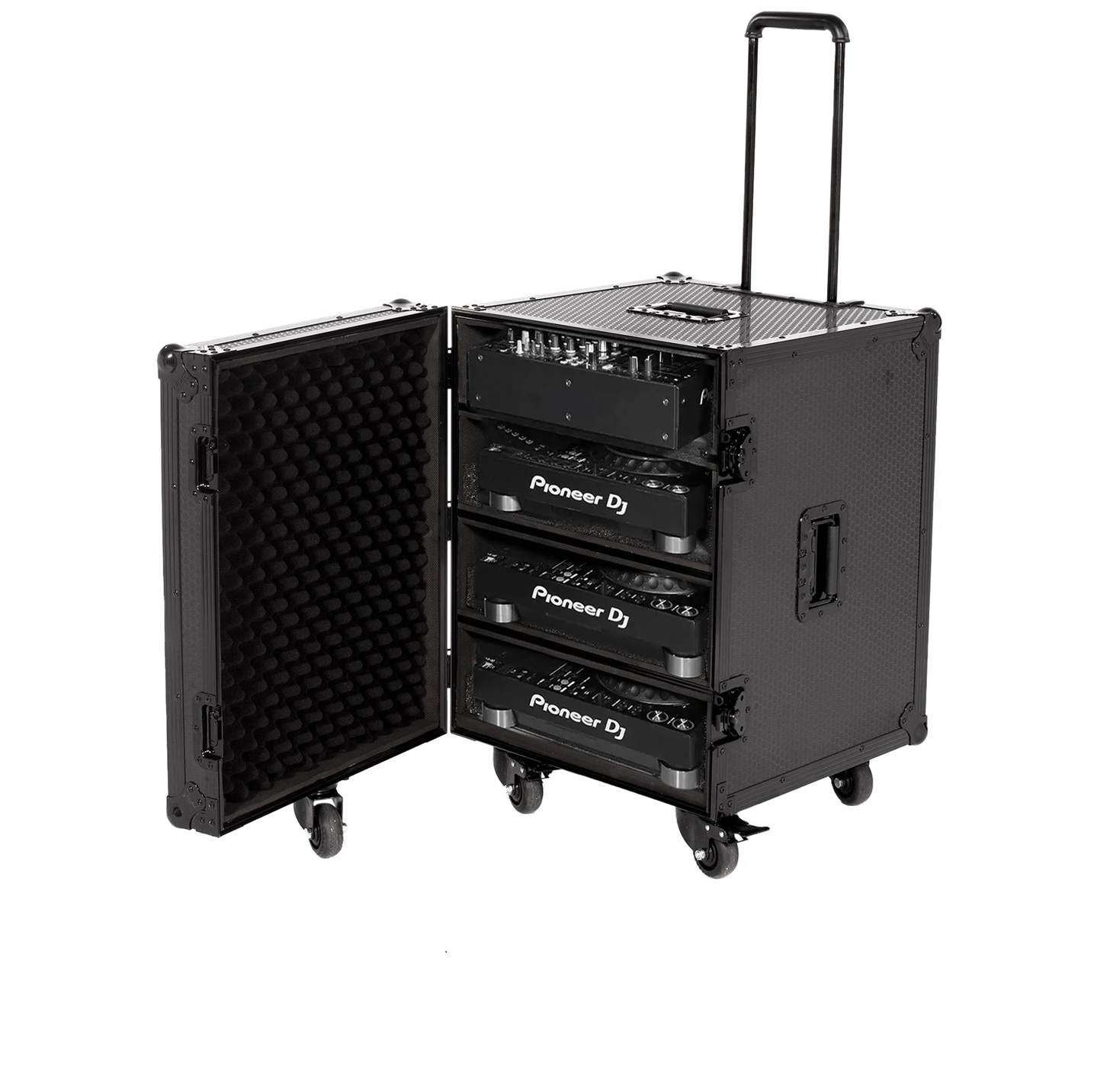 UDG Ultimate Flight Case 4 CDJ/ Mixer Black Plus (Trolley & Spinner Wheels): U91101BL