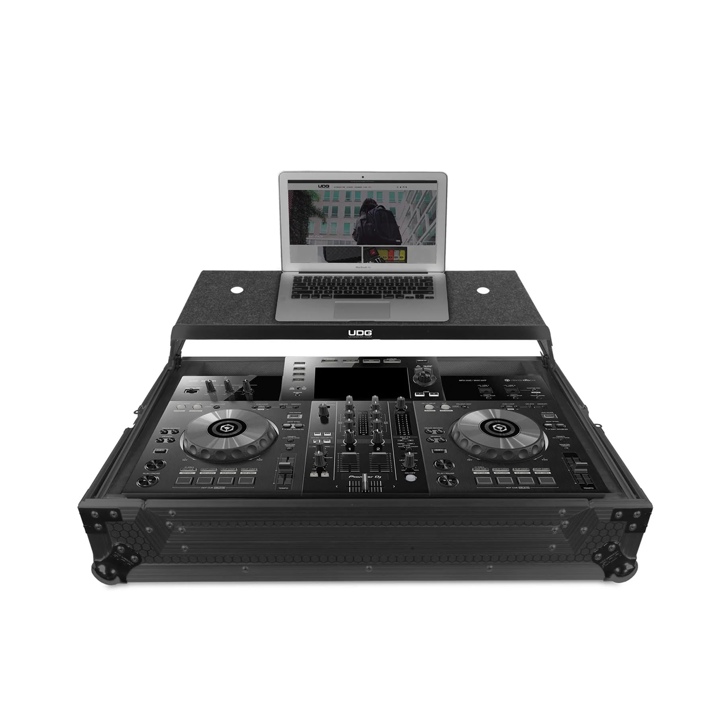 UDG Ultimate Flight Case Pioneer DJ XDJ-RR Black Plus (Laptop Shelf): U91065BL