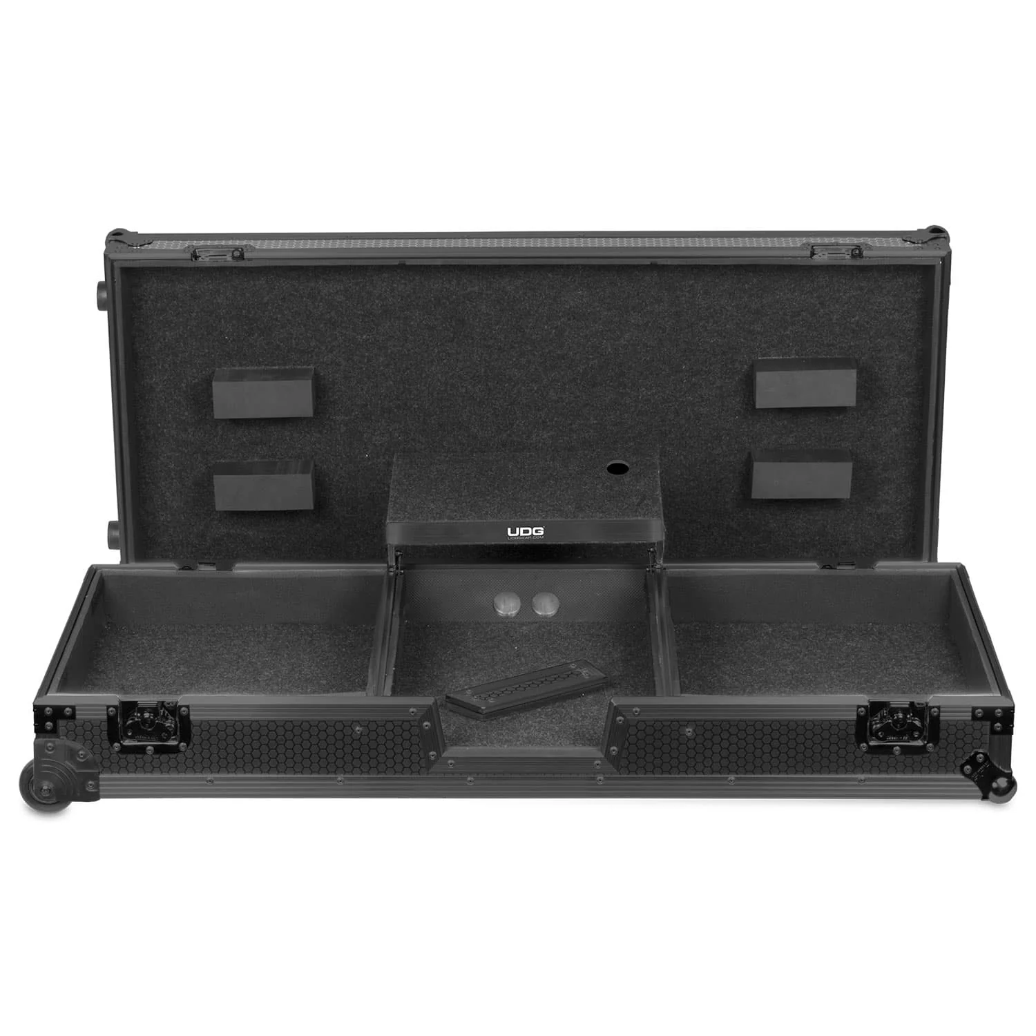 UDG Ultimate Flight Case Set Multi Format Turntable Battle & 10"/12" Mixer Plus (Laptop Shelf + Wheels) - Image 4