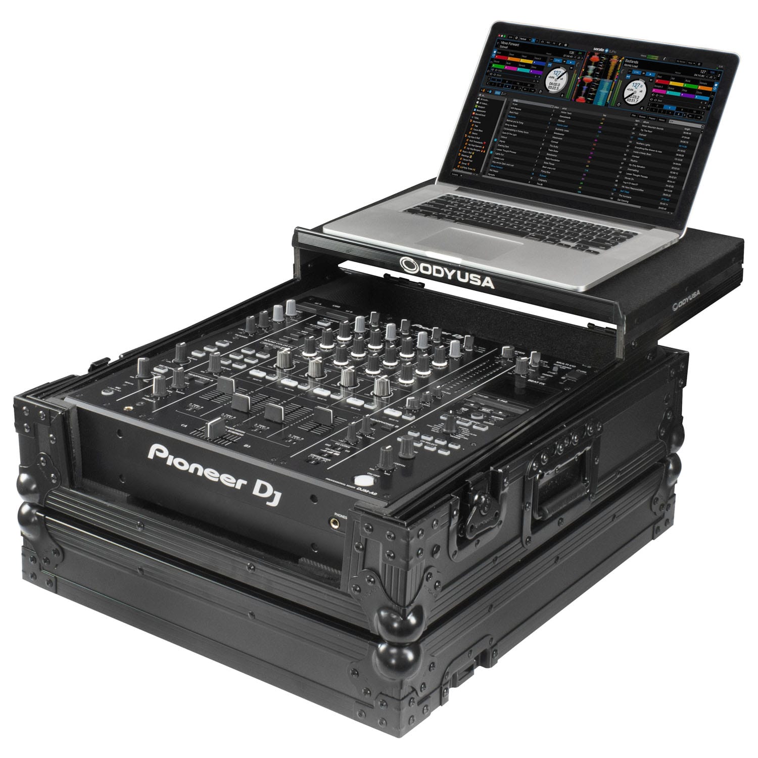 Odyssey Pioneer DJ DJM-A9 Black Label Flight Case with Glide Style Laptop Platform