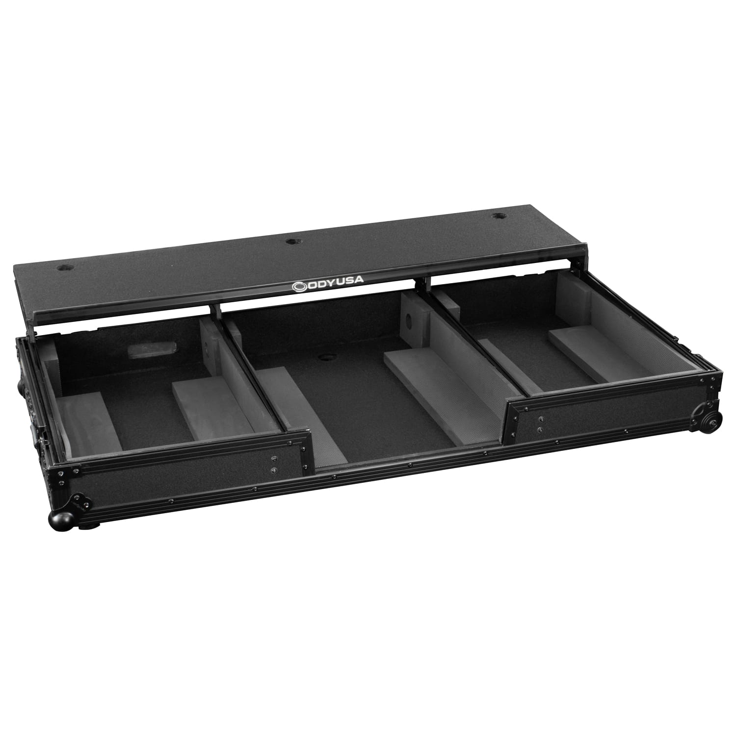 Odyssey Glide Style Black Label DJ Coffin Flight Case with Wheels for DJM-A9 and CDJ-3000 or Similar Size Gear - Image 2